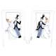 Figurine Mariage Couple de Maris Haut de Forme sur ... : illustration