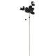4 Orchides et perles noires sur pique 25 cm : illustration