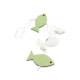 Guirlande Mer poissons vert anis et coquillages : illustration