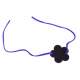 6 fleurs ardoise sur lien violet / prune, dco de ... : illustration