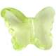 12 papillons décoratifs vert anis transparents  : illustration
