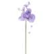4 orchidées et perles lilas sur pique 25 cm  : illustration