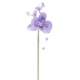 4 orchides et perles lilas sur pique 25 cm  : illustration