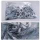 Foulard écharpe étole grise à fleurs, mousseline de ... : illustration