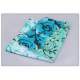 Etole mariage imprim vert  fleurs bleu 100% polyester ... : illustration