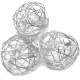 10 boules fil métal argent diamètre 2,5 cm Décor de ... : illustration
