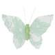 4 papillons en dentelle vert menthe sur pince : illustration