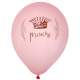 8 ballons gonflables Princesse rose pastel : illustration
