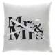 Coussin d'alliances Mr & Mrs : illustration