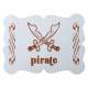 6 sets de table Pirate bleu pastel : illustration