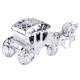 Bote  drages mariage chevaux carrosse argent  : illustration