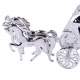 Bote  drages mariage chevaux carrosse argent  : illustration