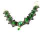 Choker gothique ruban vert et dentelle noir cristal ... : illustration