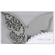 Marque-place Papillon Dentelle Argent (lot de 10) : illustration