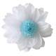 2 fleurs en papier de soie blanc et bleu ciel - nuage : illustration