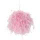 Boule pompons de plumes rose 40 cm : illustration