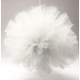 Pompon en tulle blanc 40 cm : illustration