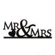 Figurine mariage silhouette Mr & Mrs : illustration