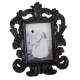 Cadre photo baroque noir mariage marque place porte ... : illustration