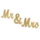 Centre de table Mr & Mrs en lettres dores  : illustration