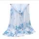 Foulard Etole charpe floral imprim bleu dgrad  : illustration