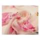 Foulard Etole charpe floral imprim rose dgrad  : illustration