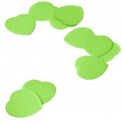 Confettis coeur vert anis en papier - 100 g