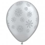  Ballon Flocon de Neige Argent Décoration Noël / Mariage (lot de 5)