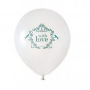 Ballon Mariage Vintage "With Love" Vert Menthe