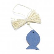 1 guirlande mer poissons turquoise avec raffia