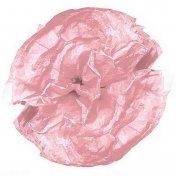 10 pompons fleurs en papier de soie rose