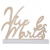 Centre de table mariage lettre en bois vive les mariés
