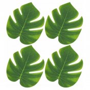 4 feuilles tropicales vertes 18 x 21 cm cm Déco mariage