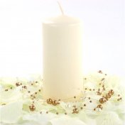 Bougie décorative cylindrique Ivoire 10cm