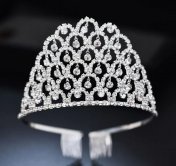 Diadème Mariage Ton Argent Cristal Clair - Antonia 