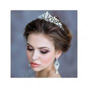 Diadème Mariage Caroline Ton Argent Cristal Clair