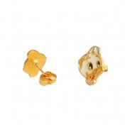 Boucles d'oreille plaqué or et laque - Donald Duck