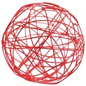 Boules métal rouge diamètre 4, 5, 7 cm ( Lot de 10 )