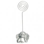 Décoration de Table Marque-Place Ange Argent Porte noms (lot de 2)