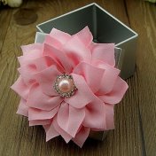 10 Boîtes à Dragées Fleur et Perle Rose Cristal Clair  