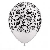 Ballon baroque blanc Décoration mariage (lot de 5)