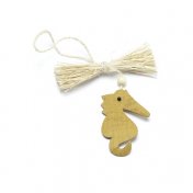  Sachet de 6 Hippocampes Avec Raphia Naturel