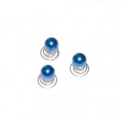 Bijou cheveux mariage 3 spirales perle bleu marine