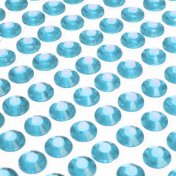 100 strass diamants auto-collant rond 4 mm turquoise